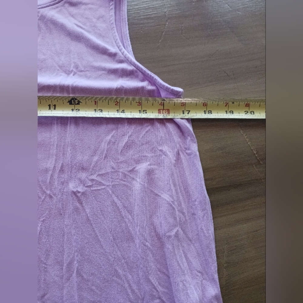 Basic Sleeveless T-Shirt Dress A Line Pockets Womens M Time&Tru Lilac Stretchy - Picture 6 of 9